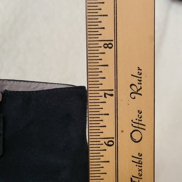 Eileen Fisher Navy Blue Harper Suede Booties - Picture 8 of 8